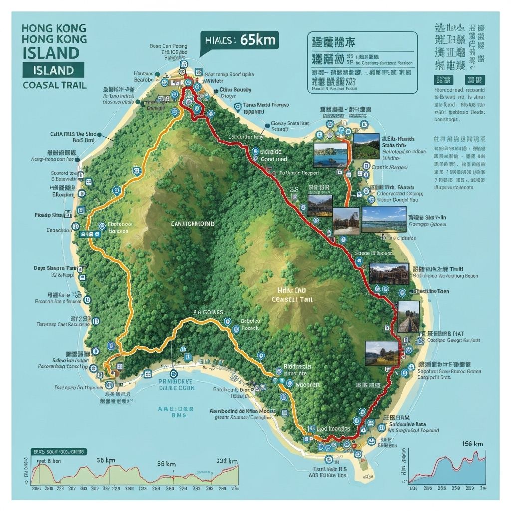 Hong Kong Island Coastal Trail map overview